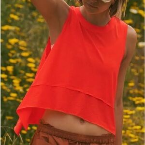free people movement orange tempo tank